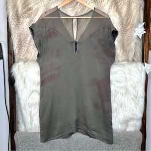 Leyendecker Silk Tie Dye Shirt Dress